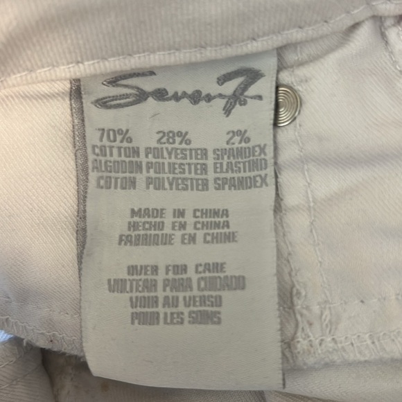 Seven7 Women's White Denim Shorts size 8 - Picture 5 of 8